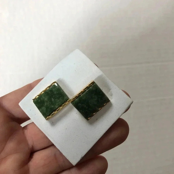 Vintage Senator Jade Cufflinks - Picture 5 of 8